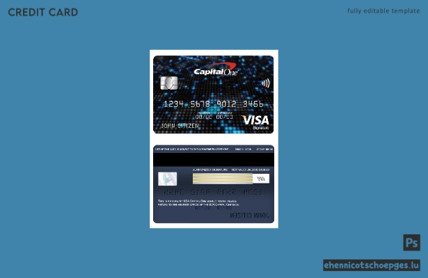 USA Capital One Bank Visa Signature Card – Beispielvorschau